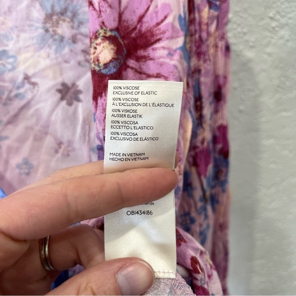 Free People Top Women's Small Venice Tie Front Hippie Boho Blouse Coquette Girl - Picture 9 of 10